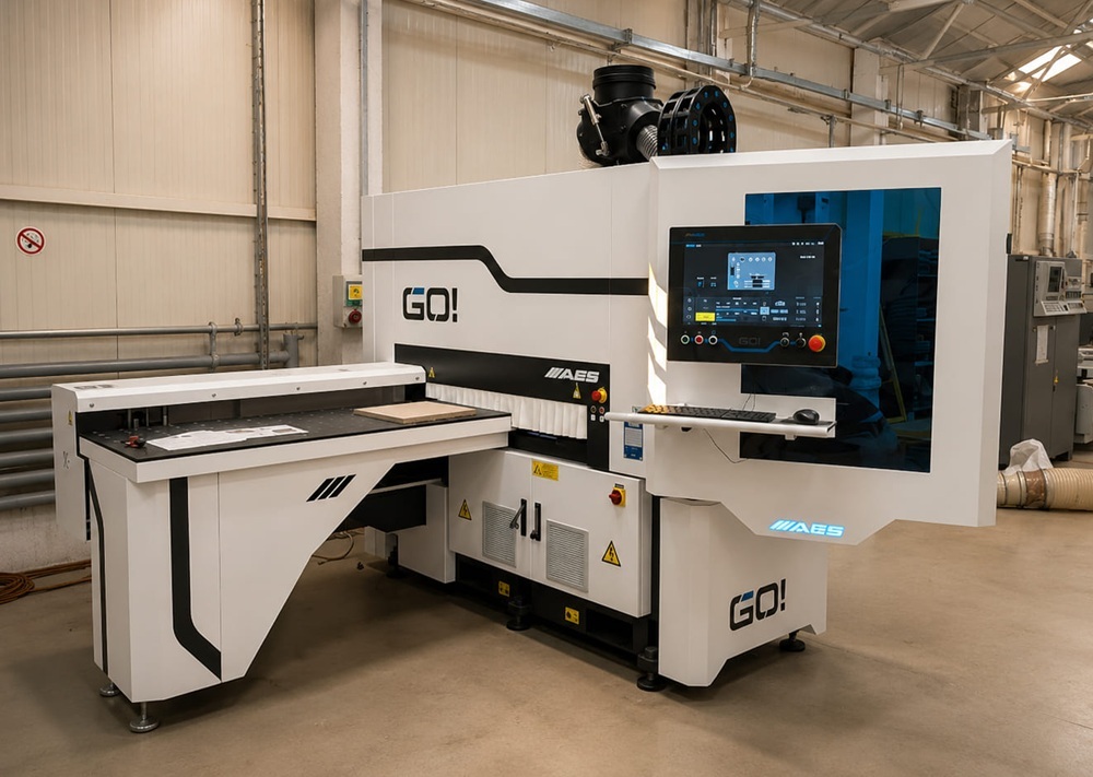 Centre d'usinage CNC traitant un panneau